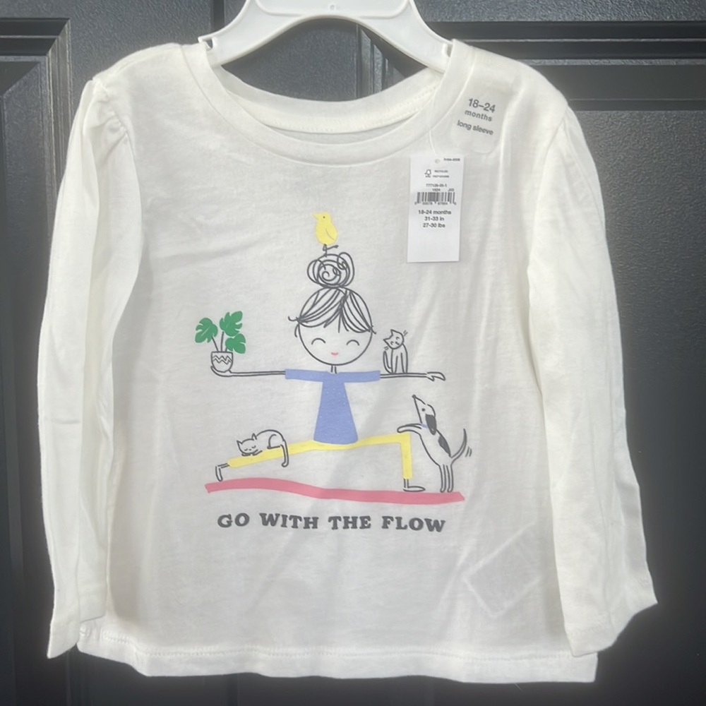 GAP playtime favorites yoga long sleeve tshirt size 18-24 months NWT